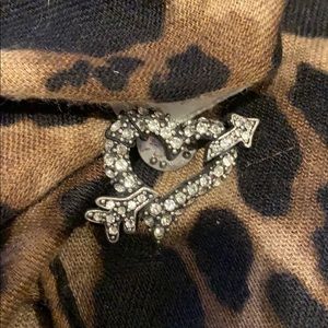 Chico’s crystal Heart pin/brooch.